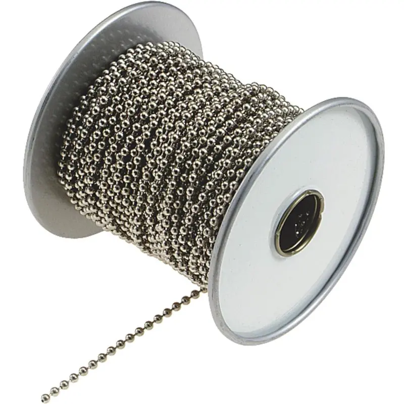 Lucky Line #10 100 Ft. Nickel Finished Brass Ball Chain 1