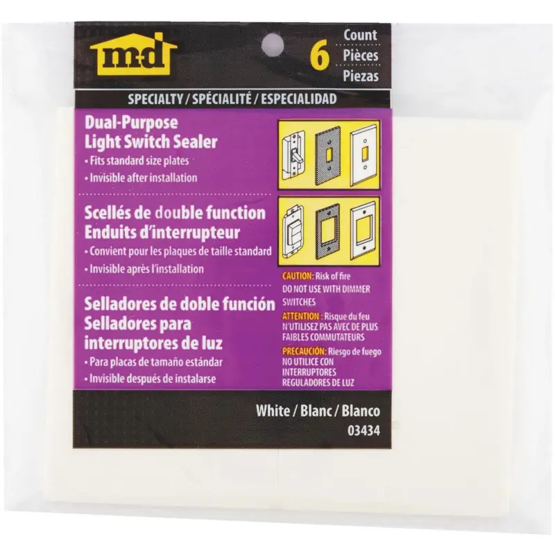 M-D Dual Purpose Switch & Wall Plate Insulator, (6-Pack) 1