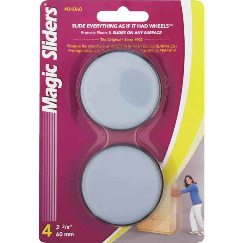 Magic Sliders 2-3/8 In. Round Adhesive Furniture Glide,(4-Pack) 1