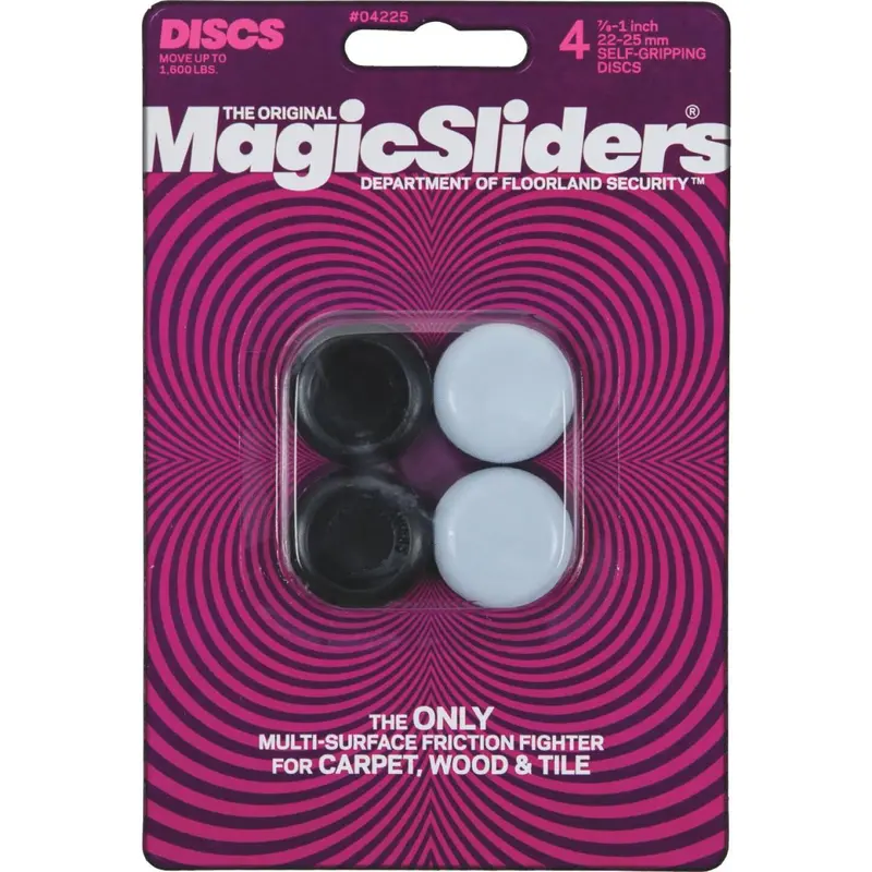 Magic Sliders 7/8 In. Round Grip Tip Furniture Glide,(4-Pack) 1