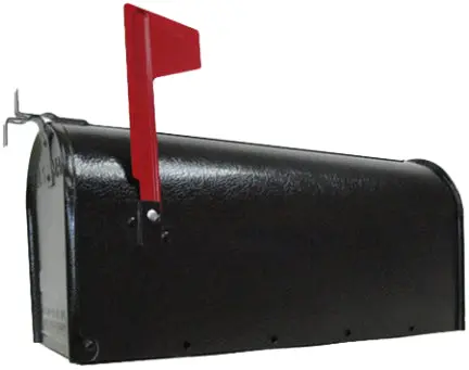Mailbox Black Rural Text Steel 1
