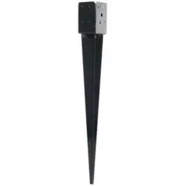 Mailbox & Fence Post Base Spike For 4 X 4-In. Post, Steel, 28-In. 1