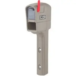 Mailmaster Trimline Plus Mailbox & Newspaper Holder, Gray Polypropylene, 50.5 X 22.75 X 9.25-In. 1