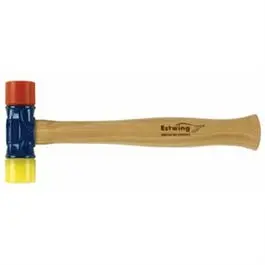 Mallet Hammer, Red & Yellow Rubber, 12-Oz. 1