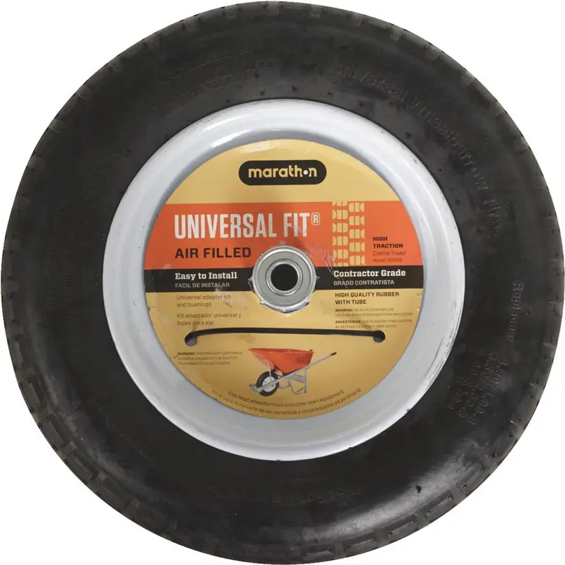 Marathon 14.5 In. Universal Pneumatic Wheelbarrow Wheel 1