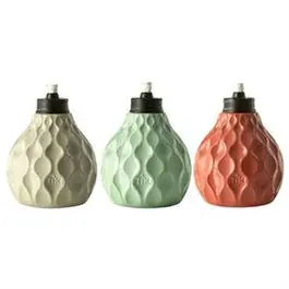 Marine Glass Table Torch, Ivory, Coral Or Blue, 6-In. 1