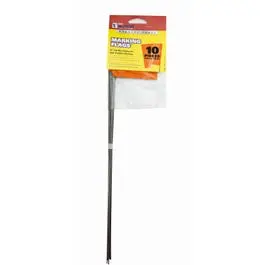 Marking Stake Flags, Fluorescent Orange, 15-In., 10-Pk. 1
