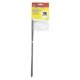 Marking Stake Flags, White, 15-In., 10-Pk. 1