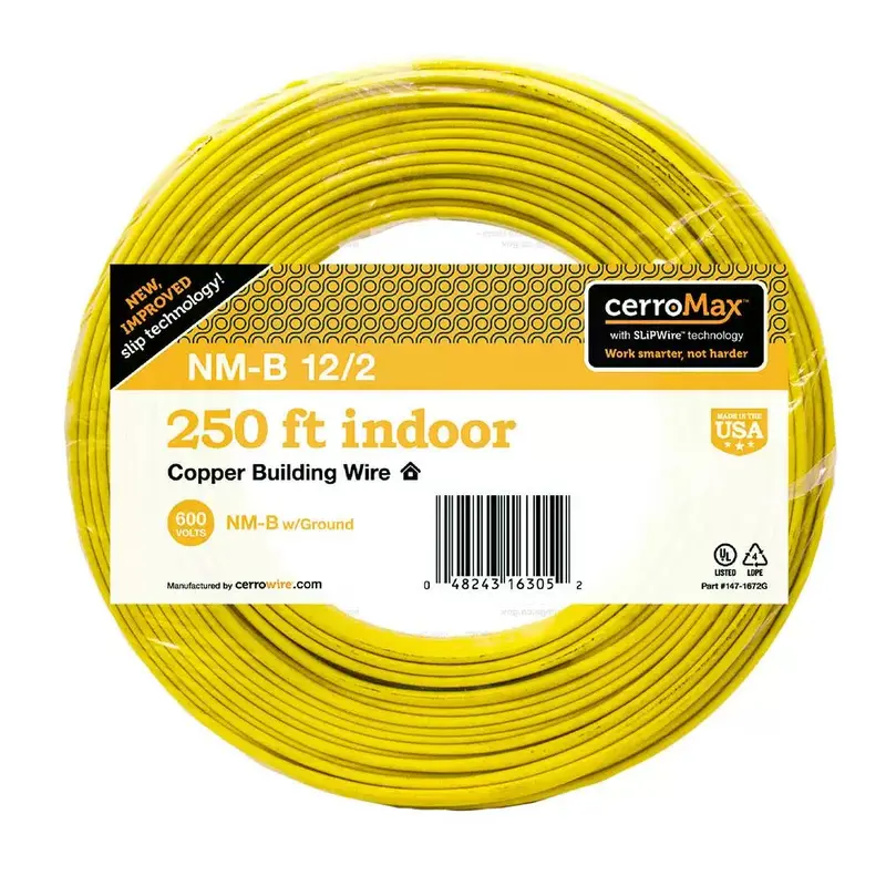 Marmon Home Improvement 147-1662-G 250-Foot 2-Conductor 12-Awg Nmb Romex Wire Yellow 2