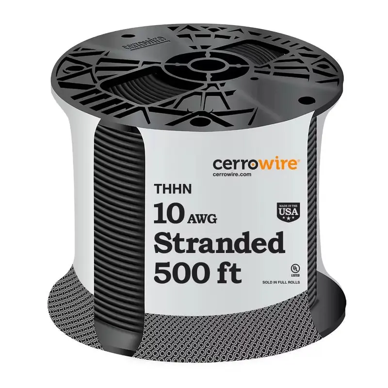 Marmon Home Improvement 500 Ft. 10 Gauge Black Stranded Copper Thhn Wire 1