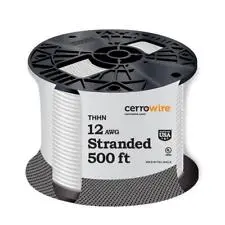 Marmon Home Improvement 500 Ft. 12 Gauge White Stranded Copper Thhn Wire 1
