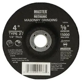 Masonry Grinding Wheel, 4 X 0.25 X 5/8-In. 1