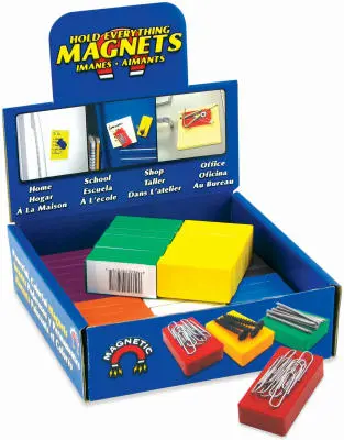 Master Magnetics Hold Everything Magnet Counter Display, 8-Colors 1