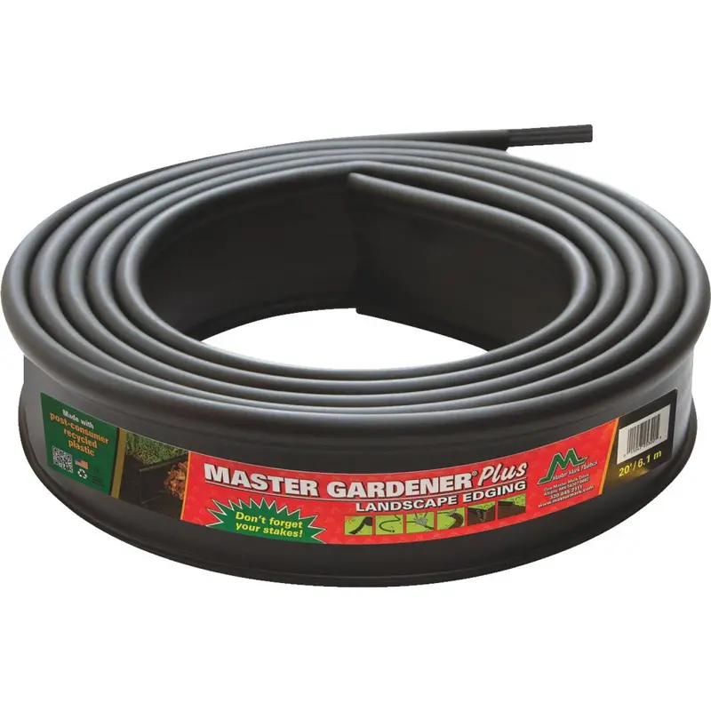 Master Mark Master Gardener Plus Professional Black Recycled Plastic Lawn Landscape Edging Edging 1