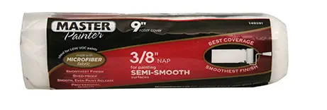 Master Painter Best Paint Roller Cover, Microfiber, 9 X 3/8 In. Nap 1