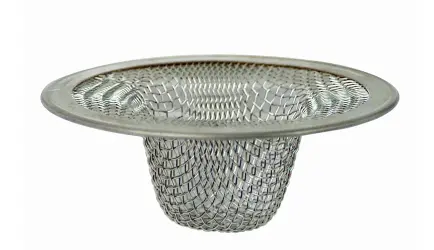Master Plumber Lavatory Sink Mesh Strainer, Chrome Stainless Steel, 2-3/16 In. Dia. 1
