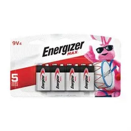 Max Alkaline Batteries, 9V, 4-Pk. 1