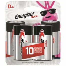 Max Alkaline Batteries, D, 4-Pk. 1