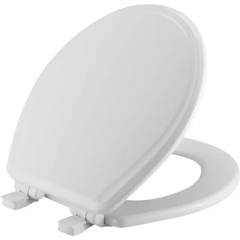 Mayfair Kendall Round Closed Front Whisperclose White Enameled Wood Toilet Seat 1