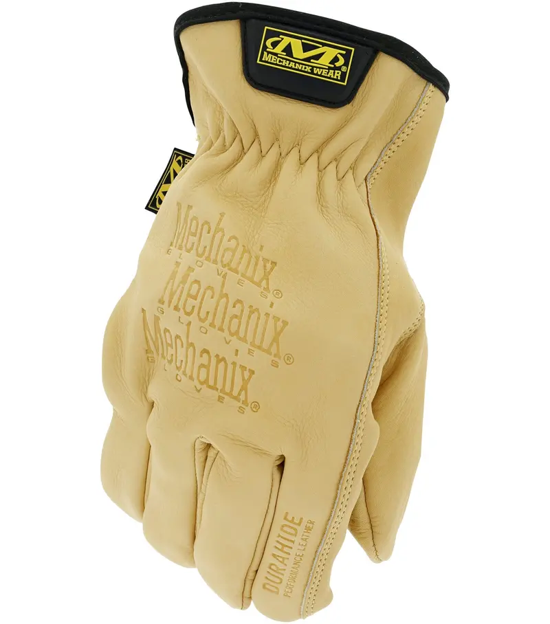 Mechanix Wear Leather Work Gloves Leather Cow Driver Women's Large, Brown 1