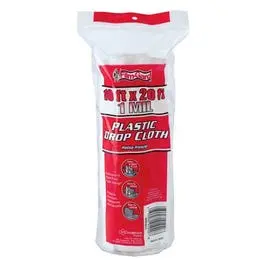 Medium-Duty Drop Cloth, Plastic, 10 X 20-Ft. 1