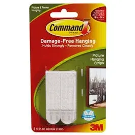 Medium White Picture Hanging Strips 1