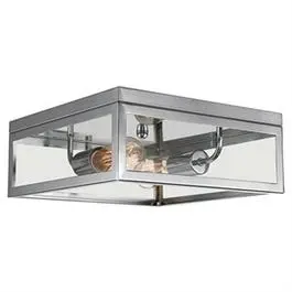 Memphis Collection Light Fixture, 2-Light, Chrome/Glass 1