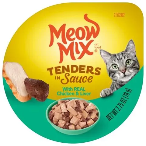 Meow Mix Tenders In Sauce With Real Chicken & Liver Wet Cat Food 1