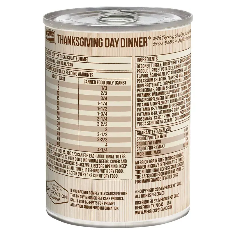 Merrick Grain Free Thanksgiving Day Dinner In Gravy 2