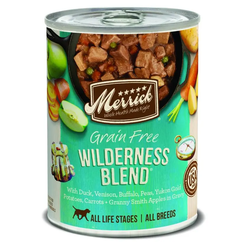 Merrick Grain Free Wilderness Blend Canned Dog Food 1