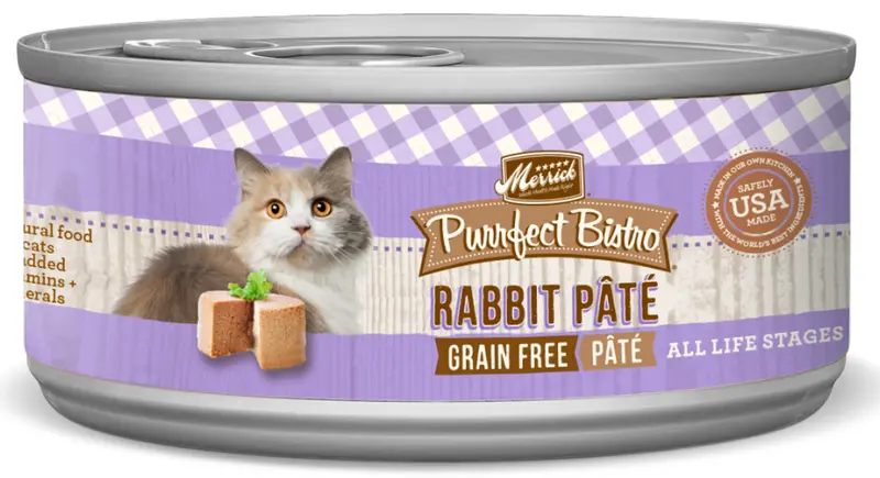 Merrick Purrfect Bistro Grain Free Rabbit Pate Canned Cat Food 1