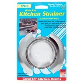 Mesh Kitchen Strainer, Wide Rim, Stainless Steel 1