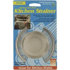 Mesh Kitchen Strainer With Chrome Ring, Stainless Steel 1