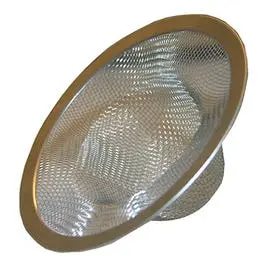 Mesh Shower Strainer With Chrome Ring, Stainless Steel 1