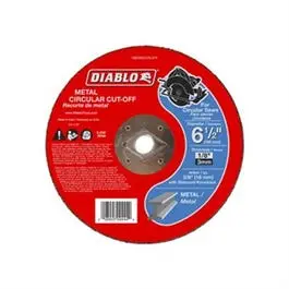 Metal Circular Cut-Off Disc, 6-1/2 X 1/8 X 5/8-In. 1
