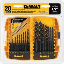 Metal Drill Bit Set, Black Oxide, 20-Pc. 1