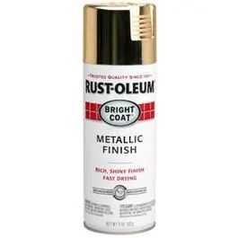 Metallic Enamel Spray Paint, Gold, 11-Oz. 1