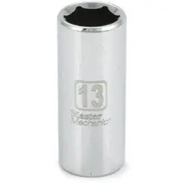 Metric Deep Well Socket, 6-Point, 3/8-Inch Drive, 13Mm 1
