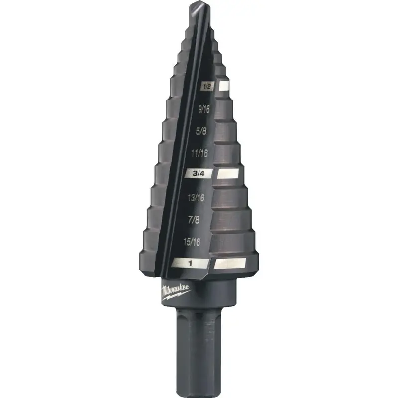Milwaukee 1/2 In. - 1 In. #8 Step Drill Bit, 9 Steps 1