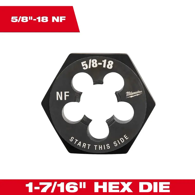 Milwaukee 1-7/16" Hex Threading Dies 1