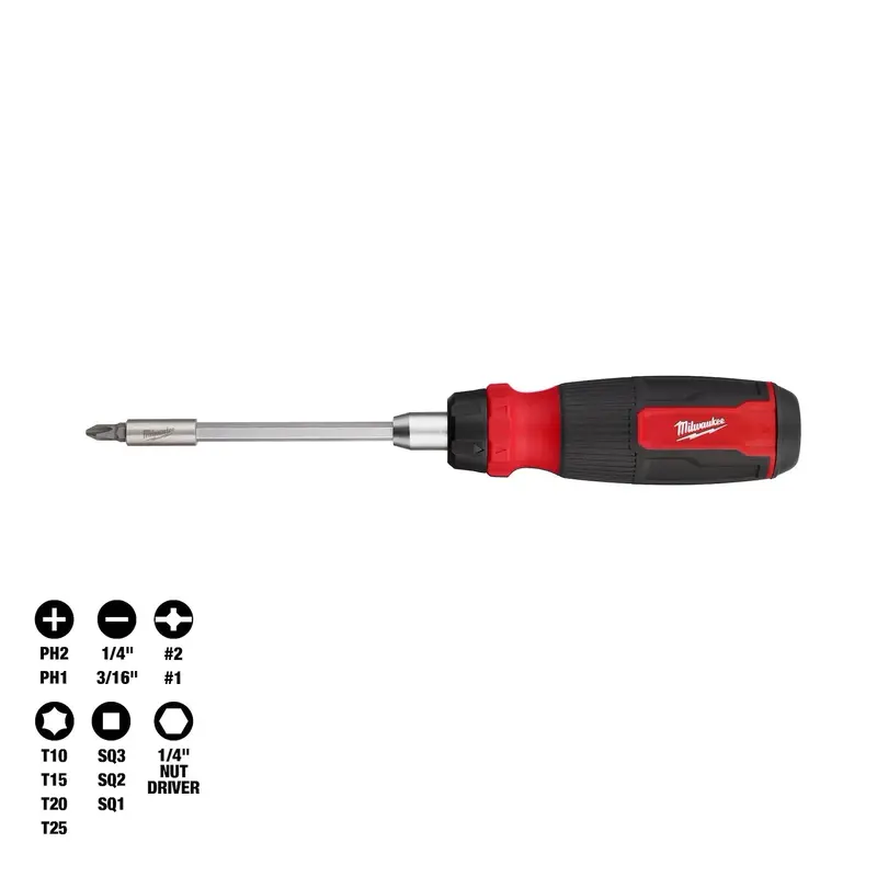 Milwaukee 14-In-1 Ratcheting Multi-Bit Screwdriver 1