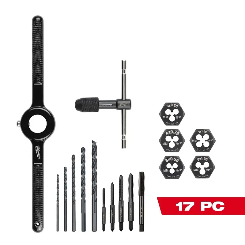 Milwaukee 17Pc Metric Tap And Die Set 1
