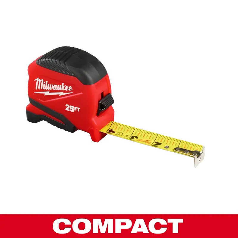 Milwaukee 25Ft Compact Tape Measure 48-22-1725 2