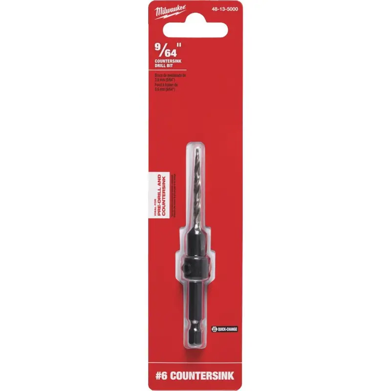 Milwaukee #6 - 9/64 In. High Speed Steel Countersink Bit 1