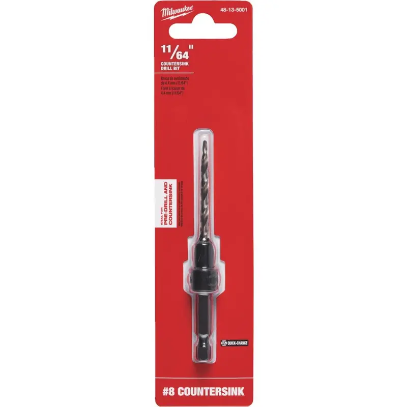 Milwaukee #8 - 11/64 In. High Speed Steel Countersink Bit 1