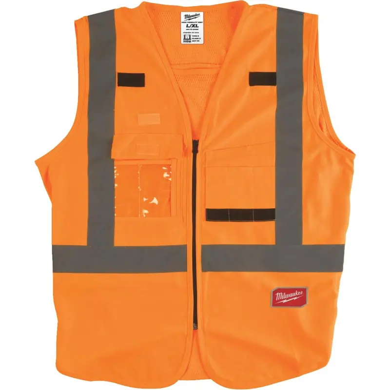 Milwaukee Ansi Class 2 Hi Vis Orange Safety Vest L/Xl 1