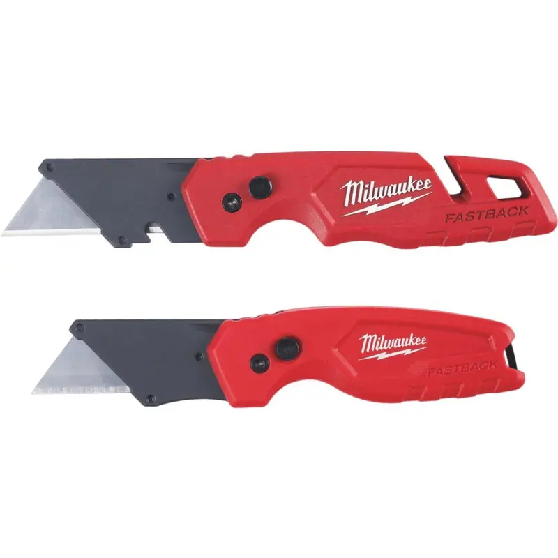 Milwaukee Fastback Folding Utility Knife W/Storage And Carpet Knife Set 1