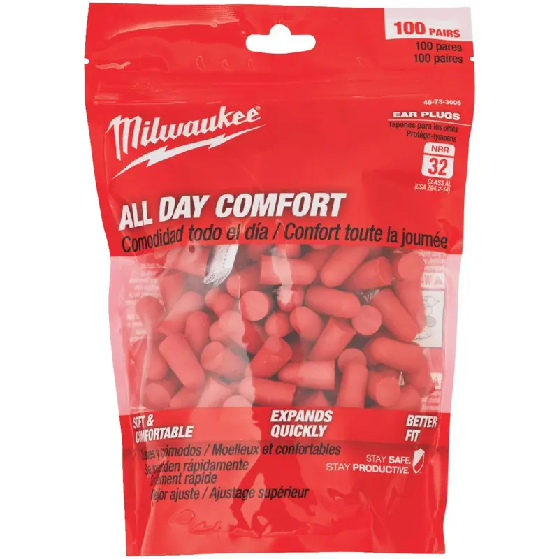 Milwaukee Foam 32 Db Ear Plugs (100-Pair) 1