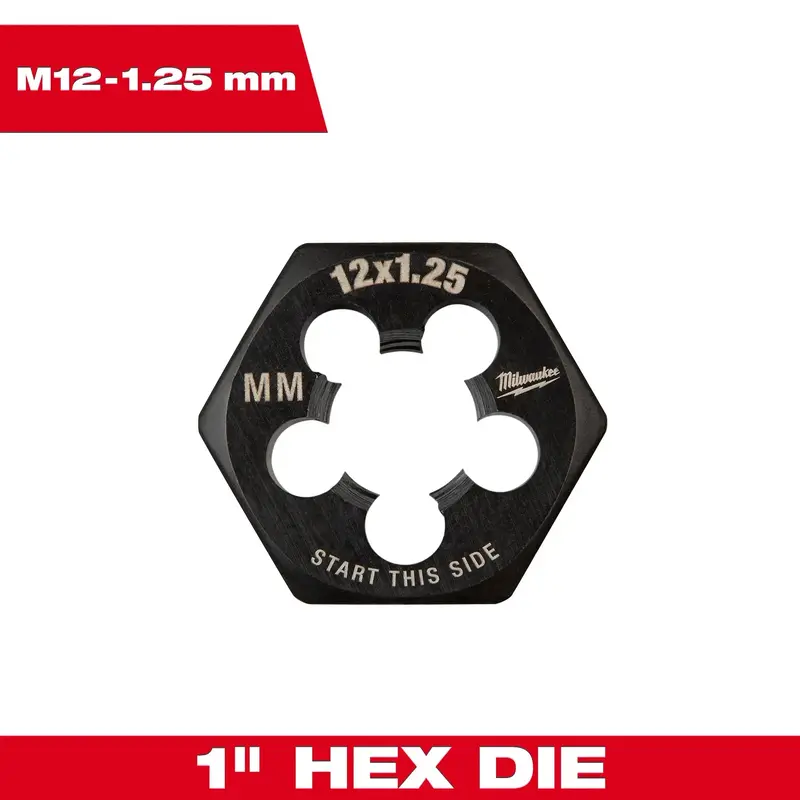 Milwaukee M12-1.25 Mm 1-Inch Hex Threading Die 1