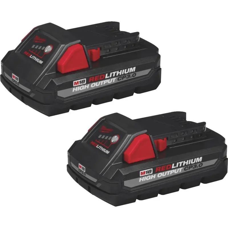 Milwaukee M18 Redlithum 18 Volt Lithium-Ion 3.0 Ah High Output Cp3.0 Tool Battery (2-Pack) 1